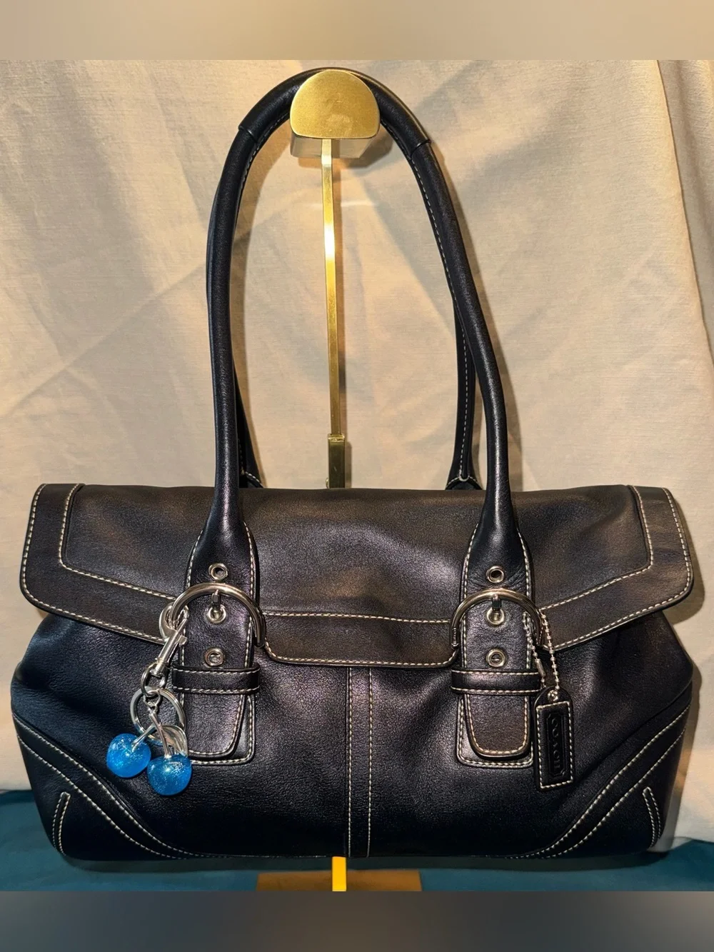 Coach 9636 Y2K Vintage Hamptons Soho Leather Satchel/Flap Shoulder Bag